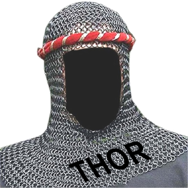 Chain Mail Coif Butte Chainmail Hood Knight Armour Hood Coif SCA Standard Black
