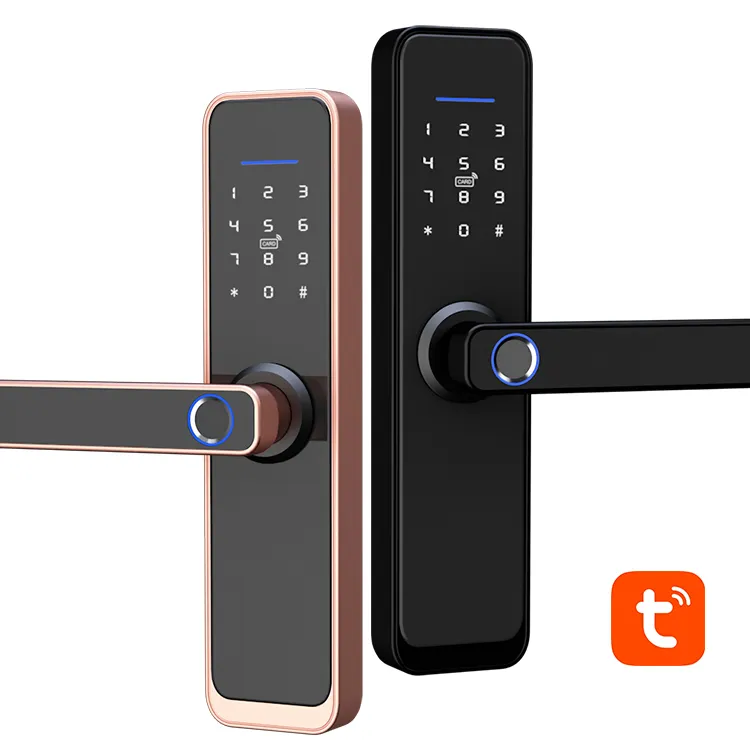 TTlock Tuya Wifi Intelligent Waterproof Password Code Card Key Smart Door Lock For Hotel