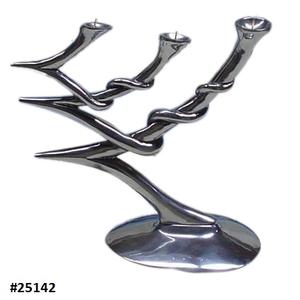 Bougeoir en métal Décoration de mariage Bougeoir Cadeaux Bougie décorative Support à 3 piliers en métal aluminium - Product Image 1