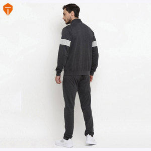 Wholesale OEM Red Fitted Sweatsuit Tracksuit Zipper Hooded Jogging Men Jogger Track Suit - Product Image 3