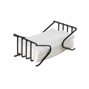 Porte-serviettes décoratif en fer forgé de la meilleure qualité, porte-mouchoirs de couleur noire au prix de gros - Product Image 3