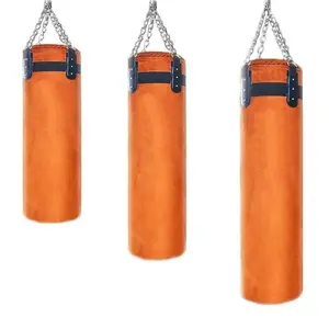 उच्च गुणवत्ता भारी सिंथेटिक चमड़े पंचिंग बैग मय थाई लात मुक्केबाजी पंचिंग बैग