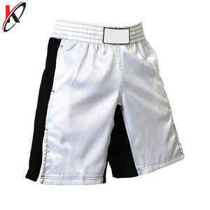 Short de fitness Muay Thai blanc confortable vêtements de poing thaïlandais de grande taille pour la boxe MMA pour les arts martiaux - Product Image 2