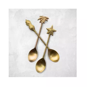 Latest <b>Cutlery</b> <b>Set</b> of 3 Pcs for Home Kitchenware Hotel and Restaurants Flatware <b>Set</b> <b>Gold</b> Plated Modern Design Metal Flatware <b>Set</b> - Product Image 2