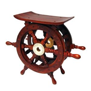 ล้อเรือทะเลเข้าร่วมตารางสำหรับตกแต่งบ้านและสำนักงานไม้สไตล์การเดินเรือซัพพลายเออร์ตารางล้อเรือ - Product Image 1