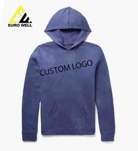 Sudadera con capucha de manga larga para hombre, bolsillo de canguro cálido, logotipo bordado 3D personalizado, 100% algodón, tejido sólido, forro de moda para - Product Image 6