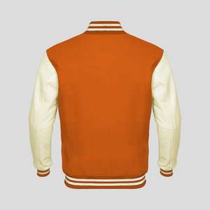 Chaqueta de bombardero de invierno personalizable para hombres, mujeres y niños-Béisbol transpirable Estilo universitario Logotipo personalizado Bordado Lana Cuero - Product Image 2