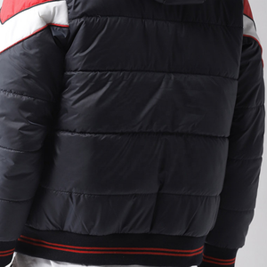 Nouvelle conception, veste d'hiver rembourrée imperméable à blocs de couleur en tricot respirant pour hommes grandes tailles avec fermeture éclair - Product Image 6