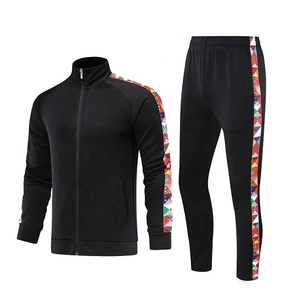 Conjunto Deportivo de Invierno Personalizado para Hombre, Talla Grande, Chaqueta y Pantalón de Chándal de Alta Calidad en Spandex/Poliéster, para Correr - Product Image 2