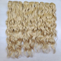Extensions de cheveux vierges indiens bruts Remy non traités en gros, blond 677, lots de 100g, sans perte, lisses, ondulés, bouclés, perruques