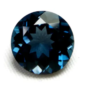 8 - 12 MM London Blue Topaz Round Shape Faceted Cut Top Quality Wholesale Topaz Natural Loose Gemstone Sale Best Price Topaz