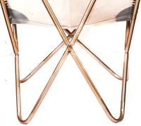Chaise papillon en cuir PU pour l'extérieur, avec structure métallique, pour jardin, style industriel
