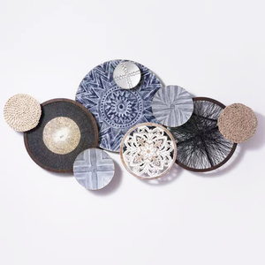 Artisanat multicolore en métal, Sculpture murale pour chambre à coucher et salle à manger, 1 pièce - Product Image 3