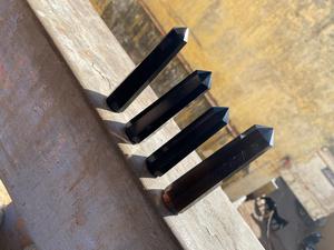 Torre de varita de puntos de obsidiana negra NATURAL, torre de varita de doble punto, Torre Negra pulida, punta de tubo de alta calidad - Product Image 4