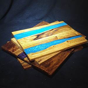 เขียงไม้เนื้อหนาลายไม้แผ่นชีสเรซินพร้อมร่องและแผ่นเขียงทำจากไม้ - Product Image 3