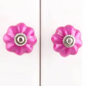 Handmade Trang Trí Màu Hồng Gốm Rắn Dưa Ngăn Kéo Knobs Dresser Tủ Kéo Bếp Tủ Cửa Xử Lý Trên Giá Rẻ - Product Image 4