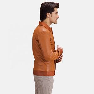 Chaqueta de Motociclista de Cuero Vintage para Hombre, Talla Grande, Color y Logotipo Personalizados, Diseño Acolchado - Product Image 4