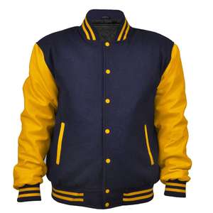 Veste universitaire professionnelle sur mesure pour hommes, veste Letterman de grande taille avec broderie personnalisée, logo patchwork en chenille, en gros - Product Image 1