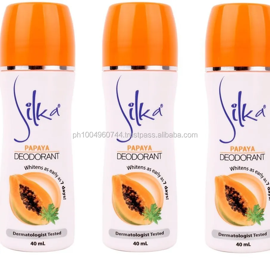 6 Silka Papaya Whitening Deodorant Anti Perspirant