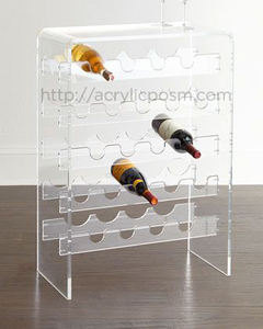 Casier à vin en acrylique transparent et porte-bouteille chaise de salle à manger support de bouteille de vin à usage spécifique - Product Image 3