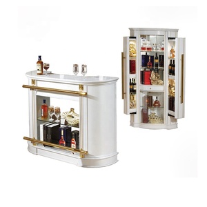Factory Direct High Quality Wooden Adjustable Display Unit Wine Bar Cabinet Home