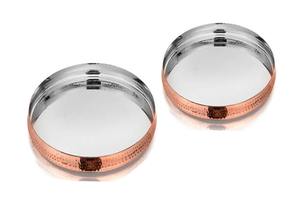 Vajilla internacional de rey indio de acero inoxidable, juego de cena tradicional de cobre, plato de Thali, cuencos, vidrio y cuchara - Product Image 5