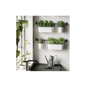 Customized Attractive Eco-Friendly Durable White Black Powder Coated Wall Hanging Planters Flower <b>Pot</b> Rack for Vegetable Plants - Product Image 1