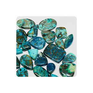 Schetukite Jasper พลอยอัญมณีทรงหลังเบี้ยลูกปัดทรงรีสีเขียวธรรมชาติสีเหลือง - Product Image 4