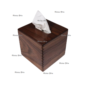 Boîte à mouchoirs en bois de conception tendance Boîte à serviettes en tissu de forme carrée de qualité supérieure pour fournisseur en gros - Product Image 2