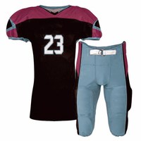 Seragam Sepak Bola Amerika Desain Terbaru, Kaos Olahraga Ukuran XL, Bahan Polyester 100%, Cepat Kering, Bernapas, Harga Terbaik
