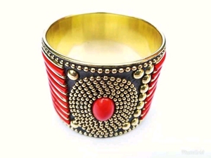 Handmade Designer Metal Diamond Bracelets & <b>Bangles</b> <b>Set</b> Custom Metal <b>Bangles</b> - Product Image 2