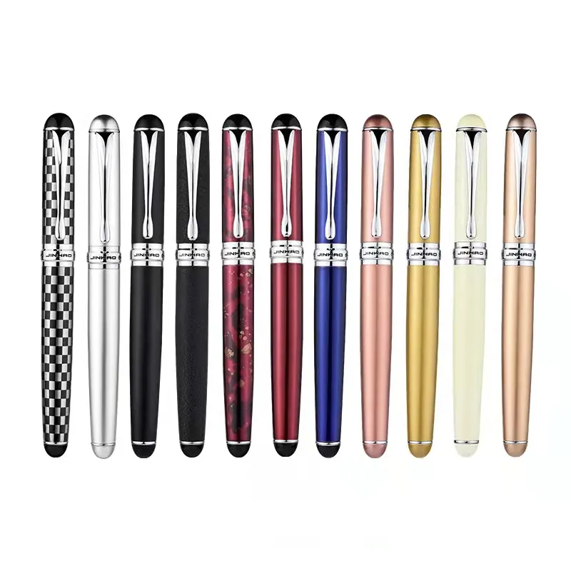 Jinhao X750 0.5mm Broad Nib Silver Stainless Steel Trim Fountain Pen Stationery Pen