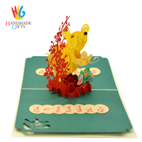 Invitación de tarjeta emergente 3D personalizada de alta calidad, la mejor opción para celebraciones de Año Nuevo, decoraciones de cumpleaños, Material de papel OEM ODM
