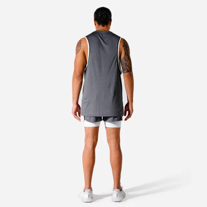 Chaleco deportivo sin mangas de algodón para hombre, ropa interior, camiseta de Fitness - Product Image 4