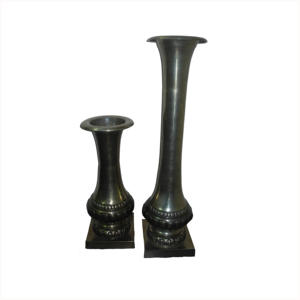 <b>Set</b> of Three Home Decor Metal Flower <b>Vases</b> and Pitcher Restaurant Garden Aluminium <b>Vase</b> for Decorating Tabletop - Product Image 5