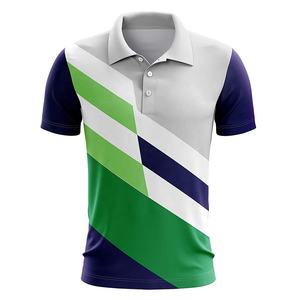 Acolchado de verano para hombres para Polos Ajuste regular Manga corta Diseño de sublimación Logotipo personalizado Impresión Camisetas de tenis - Product Image 3