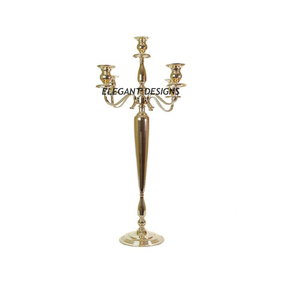 Gold Plated Metal <b>Candelabra</b> Classic Stylish Handmade Crystal Hanging Candle Holder High Quality Heavy Duty Fancy <b>Candelabra</b> - Product Image 6
