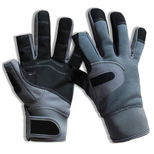 OEM Custom Logo High Quality Leather Sailing <b>Gloves</b> with Half Finger/Fingerless Design Adjustable Wrist Strap Waterproof <b>for</b> Men - Product Image 1