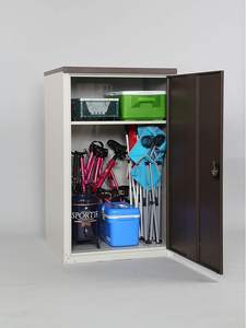 Armoire de rangement pliable multifonctionnelle en acier pour l'extérieur, style japonais, boîte de rangement grise - Product Image 5