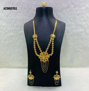 Long Golden Plated African Set Design Jewellery - Product Image 1