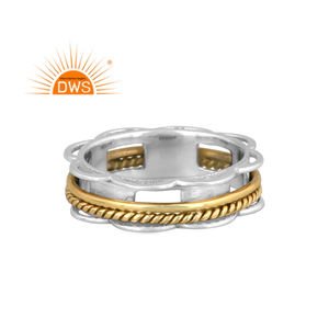 แหวนมงกุฎสปินเนอร์เงินสเตอร์ลิงคุณภาพดีผู้ผลิตเครื่องประดับเงินสำหรับโอกาสงานปาร์ตี้และของขวัญ - Product Image 1