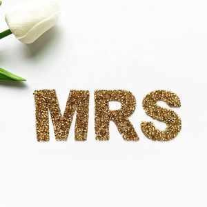 Hot Bán Quần Áo Phụ Kiện Sắt Trên Con Dấu Nhiệt Ủng <span class=keywords><strong>H</strong></span>ộ Vàng Rõ Ràng Rhinestone Chữ 5.5Cm <span class=keywords><strong>H</strong></span> Bảng Chữ Cái Tự Làm Các Bản Vá Lỗi Cho Make-up Túi - Product Image 3