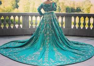 ATIYA LIBAS Vestido elegante Bordado pesado Lehenga Choli Longitud del piso Vestido de novia largo Material de acetato India Pakistán - Product Image 2