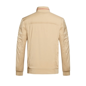 Blouson aviateur professionnel en polyester coupe-vent d'hiver décontracté avec toile à glissière décorée d'appliques non tissées - Product Image 2