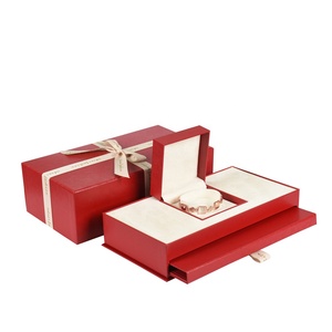 Logo personalizzato Rosso in pelle Speciale plastica del Regalo Dei Monili Box Set per la Proposta - Product Image 3