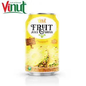 300ml VINUT Can (Tinned) Original Taste Pineapple Juice Directory ODM naturally sweetend HACCP and ISO Certified