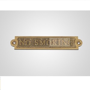 Premium Vintage Brass No Smoking Door <b>Plate</b> Sign Traditional Wall Plaque Decorative Door Sign Home Decor Office Hotel Display - Product Image 2