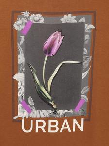 <b>Mens</b> Khaki and <b>Grey</b> Floral Printed <b>Sweatshirt</b> Unisex Custom Your Logo Party Wear <b>Sweatshirt</b> - Product Image 5