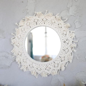 Espejos Decorativos de Pared de Macramé Modernos para Decoración del Hogar y Estilo de Habitación - Product Image 1