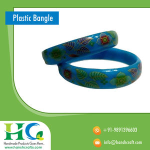 Multi-Color Plastic Fashion <b>Bangles</b> for Women Handmade in India - Product Image 4